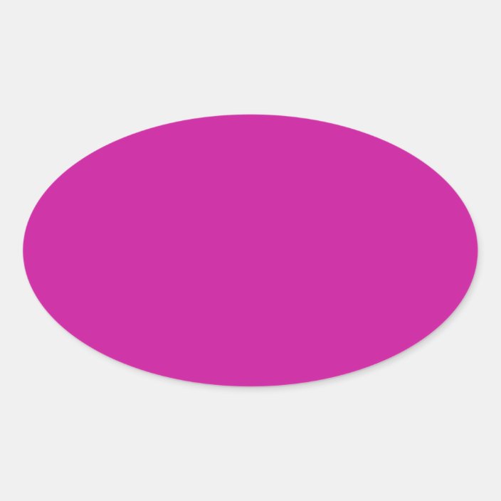 Hot Pink Oval Sticker