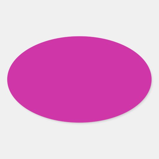 Hot Pink Oval Sticker | Zazzle