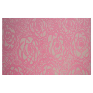 Hot Pink Oversized Rose Print Fabric