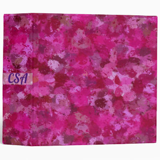 Hot Pink Paint Balls 3 Ring Binder