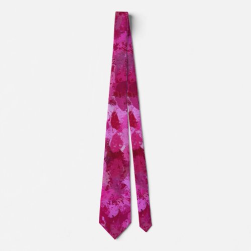 Hot Pink Paint Balls  Neck Tie