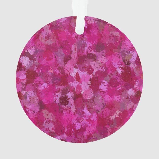 Hot Pink Paint Balls Ornament (Back)
