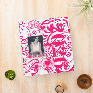 Hot Pink Paisley Class of Binder