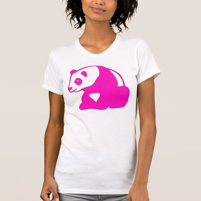 HOT PINK PANDA BEAR T T-Shirt (Front)