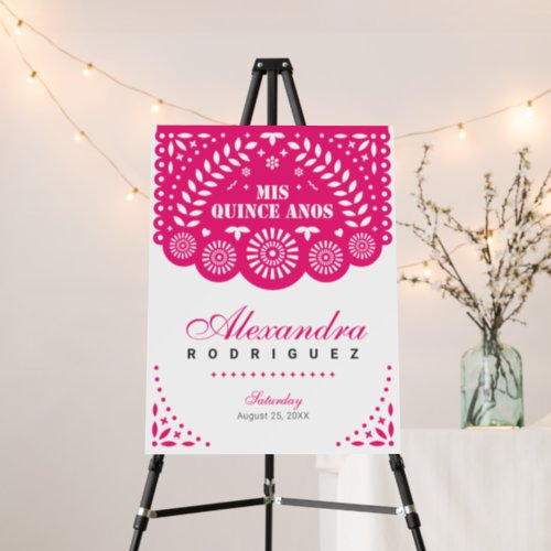 Hot Pink Papel Picado Mis Quince Aos Foam Board