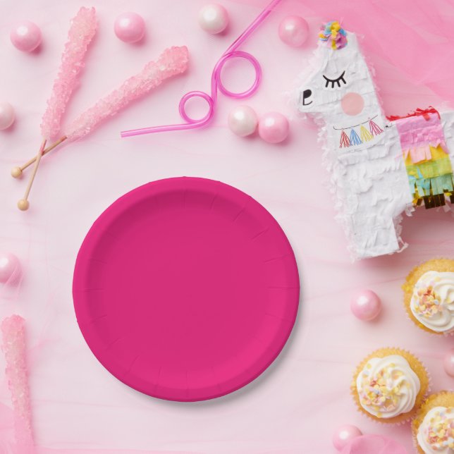 Hot Pink paper plates (Party)