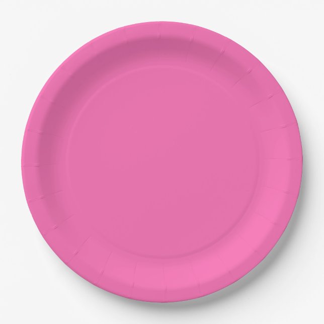 Hot Pink Paper Plates (Front)