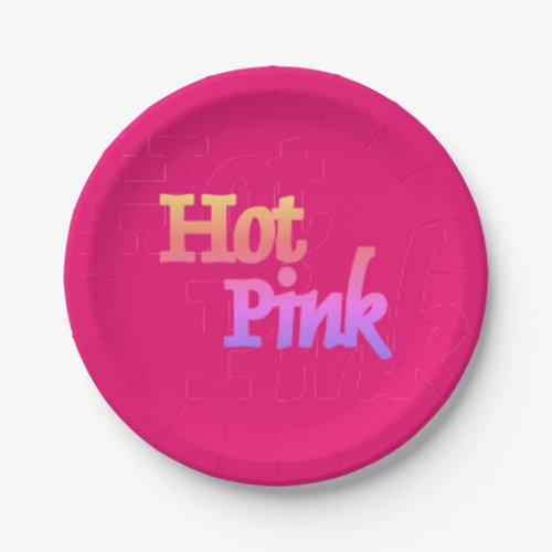 Hot Pink paper plates