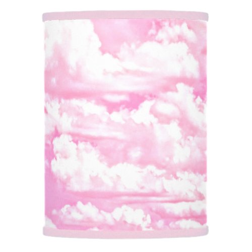 Hot Pink Pastel Clouds Lamp Shade