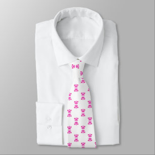 Hot Pink Pattern socks Neck Tie