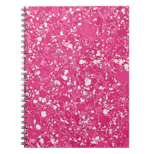 Hot Pink Pebble Marble Notebook