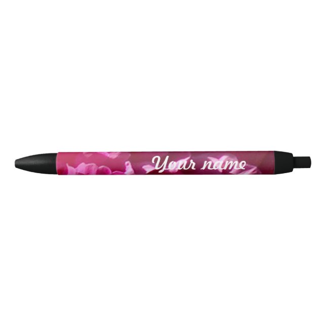 Hot pink peony flower pen (Front)