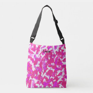 Hot Pink Personalized Artists Crossbody Bag