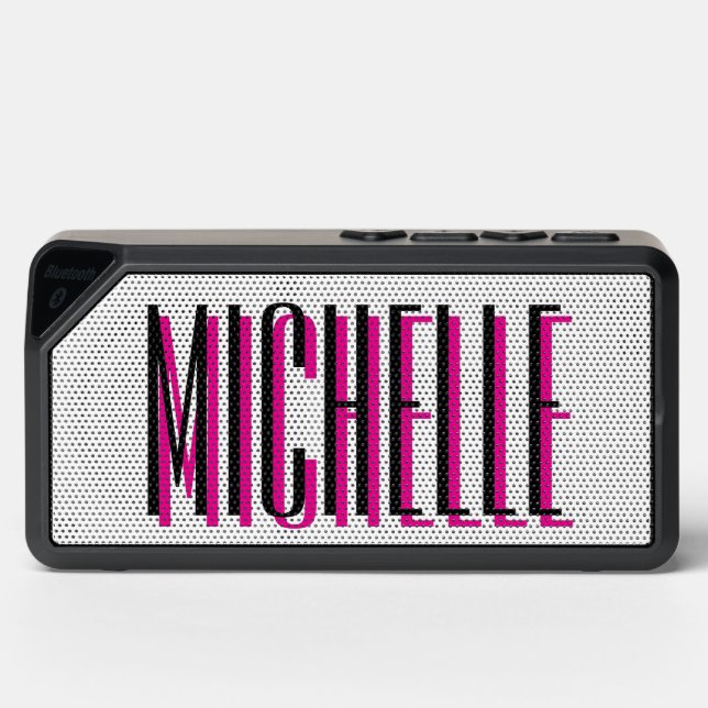Hot Pink Personalized Bluetooth Speaker (Front)