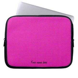 Hot Pink Personalized Laptop Sleeve
