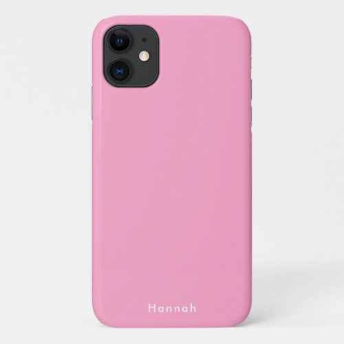 Hot Pink Personalized Name iPhone 11 Case