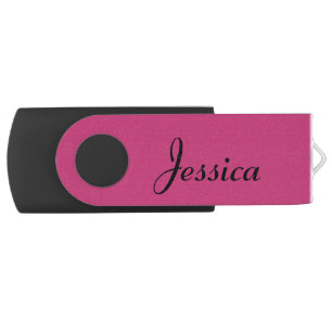 Hot Pink Personalized Name Flash Drive