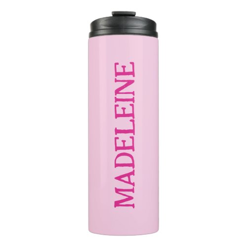 Hot pink personalized  thermal tumbler