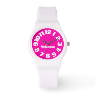 Hot Pink Personalized Women's Watch