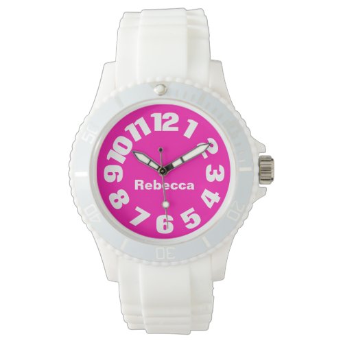 Hot Pink Personalized Women's Watch
