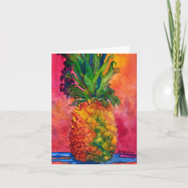 Hot Pink Pineapple Card (Front)
