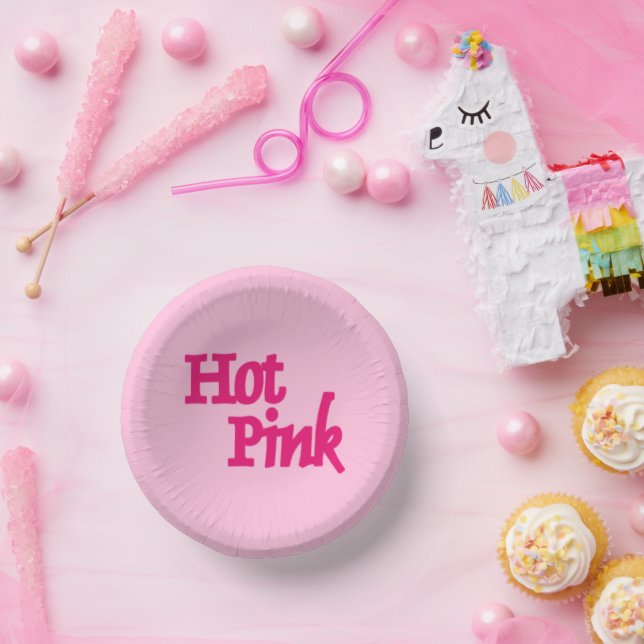 Hot Pink pink paper bowls (Party)