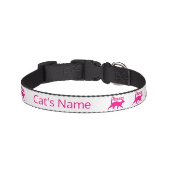 Hot Pink Pizzazz Cat Pet Collar by abitaskew at Zazzle