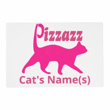 Hot Pink Pizzazz Cat Placemat by abitaskew at Zazzle