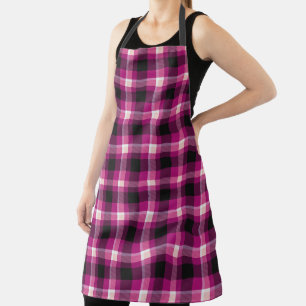 Hot Pink Plaid Apron