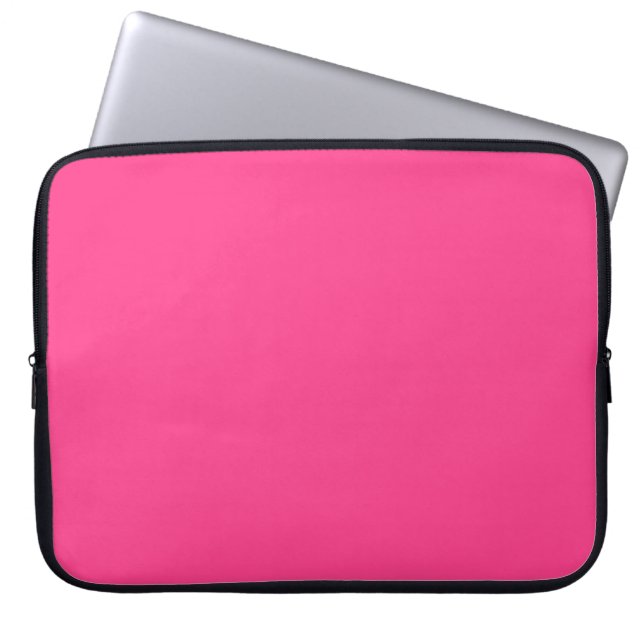 Hot Pink Plaid  Laptop Sleeve (Front)