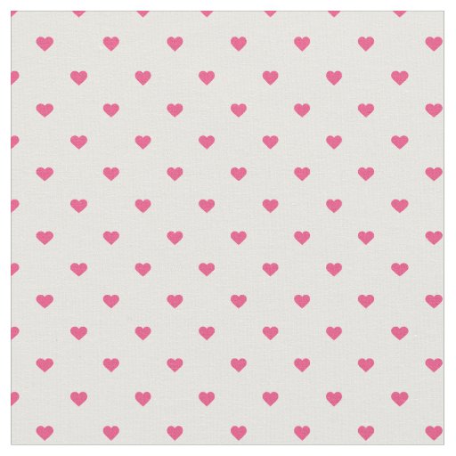 Hot Pink Polka Dot Hearts Fabric