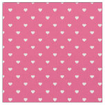 Hot Pink Polka Dot Hearts Fabric