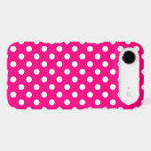 Hot Pink Polka Dot Iphone 4/4S Case (Back (Horizontal))