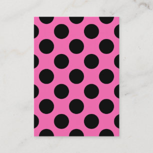 Hot Pink Polka Dots Business Card