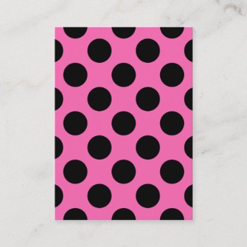 Hot Pink Polka Dots Business Card by pinkgifts4you at Zazzle