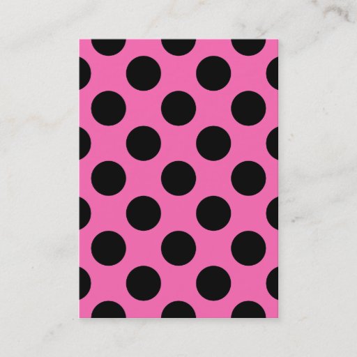 Customizable Hot Pink Polka Dots Business Cards