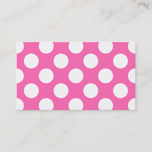 Customizable Hot Pink Polka Dots Business Card Template