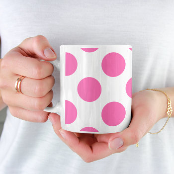 Hot Pink Polka Dots Coffee Mug by pinkgifts4you at Zazzle