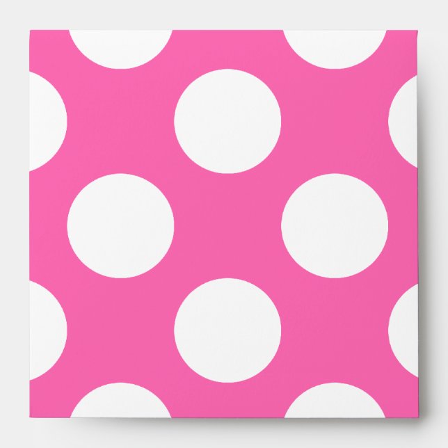 Hot Pink Polka Dots Envelope (Front)