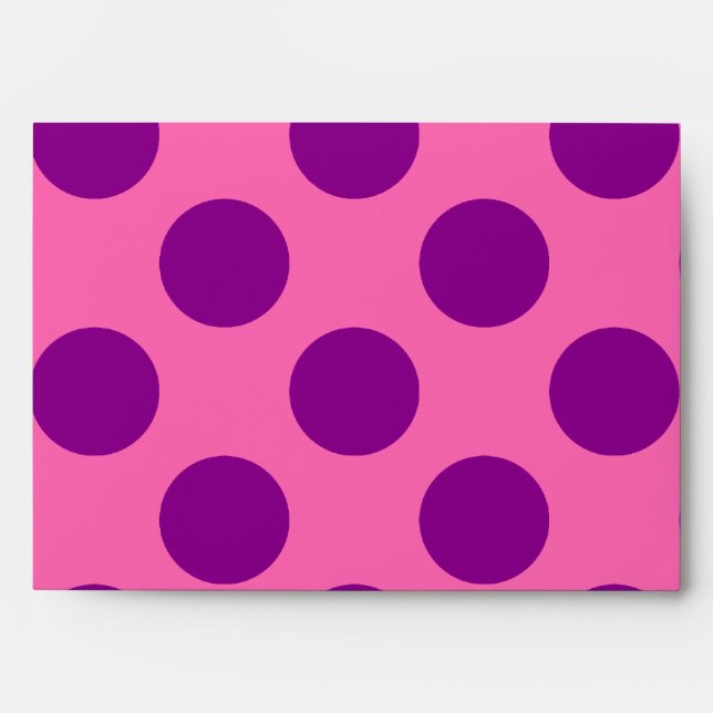 Hot Pink Polka Dots Envelope (Front)