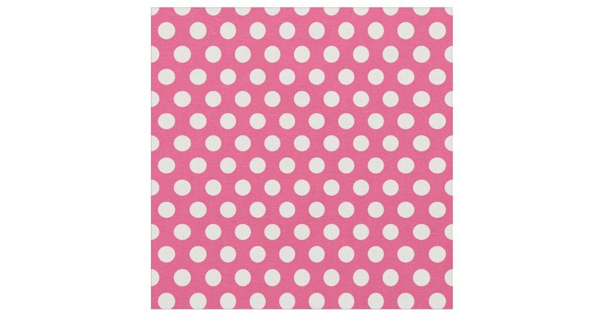 Hot Pink Polka Dots Fabric