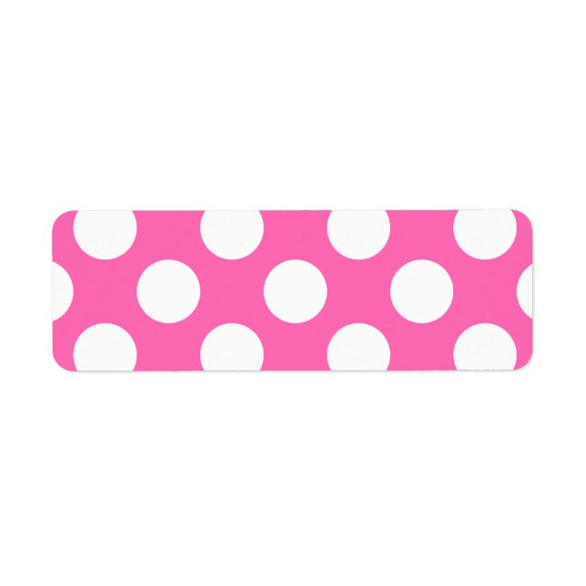 Hot Pink Polka Dots Label (Front)