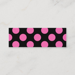 Hot Pink Polka Dots Mini Business Card