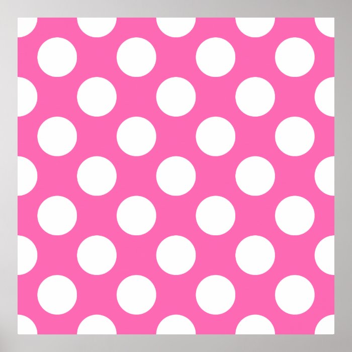 Hot Pink Polka Dots Print