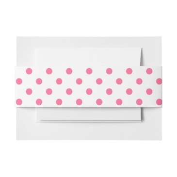 Hot Pink Polkadots - Invitation Belly Band