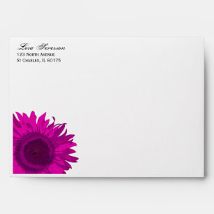 Hot Pink Pop Art Sunflower Envelope