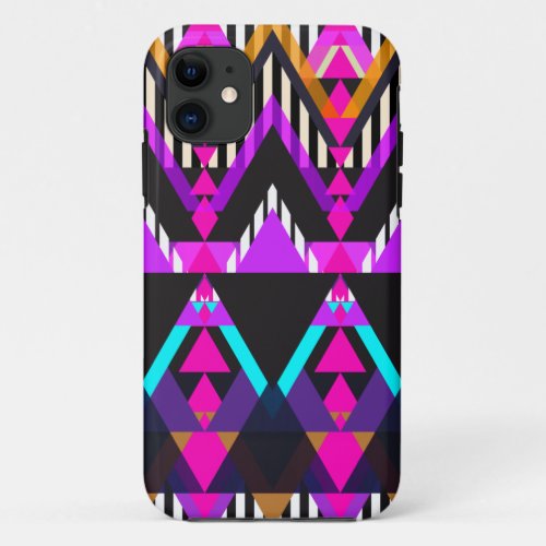 Hot Pink Pop Aztec iPhone 11 Case