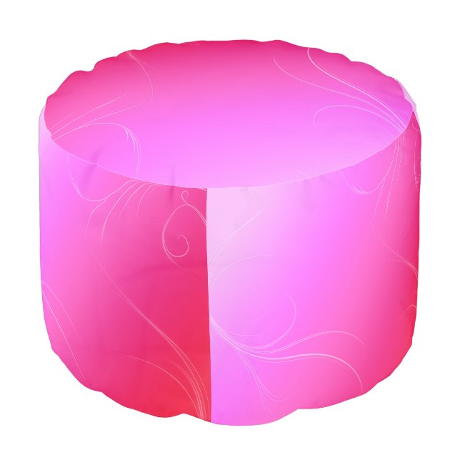Hot Pink Pouf (Angled Front)