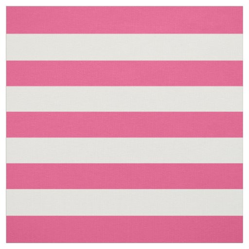 Hot Pink Preppy Stripes Fabric