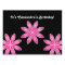 Hot pink pretty geometric flowers birthday